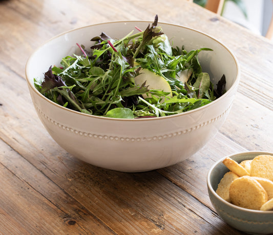 Cameo Ivory Salad Bowl