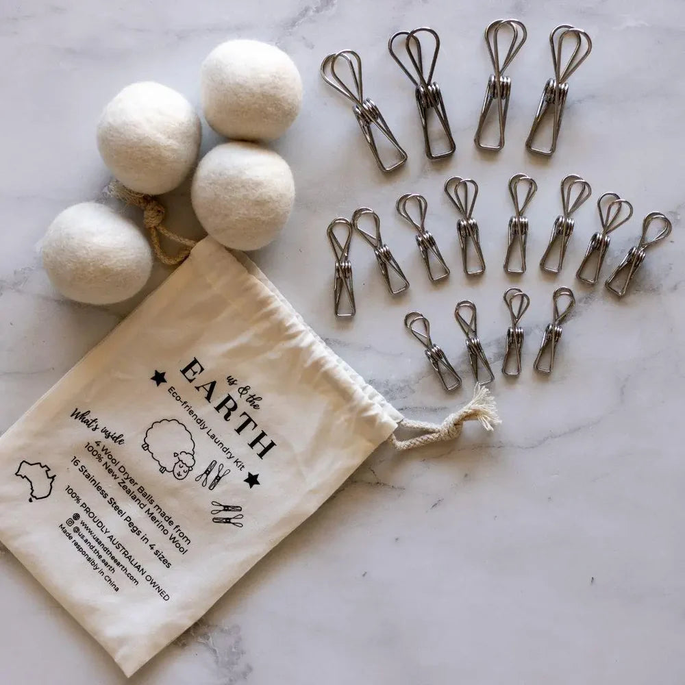 Eco Laundry Bundle - Pegs & Dryer Balls